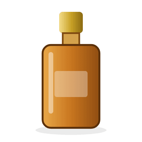 Amber glass bottle