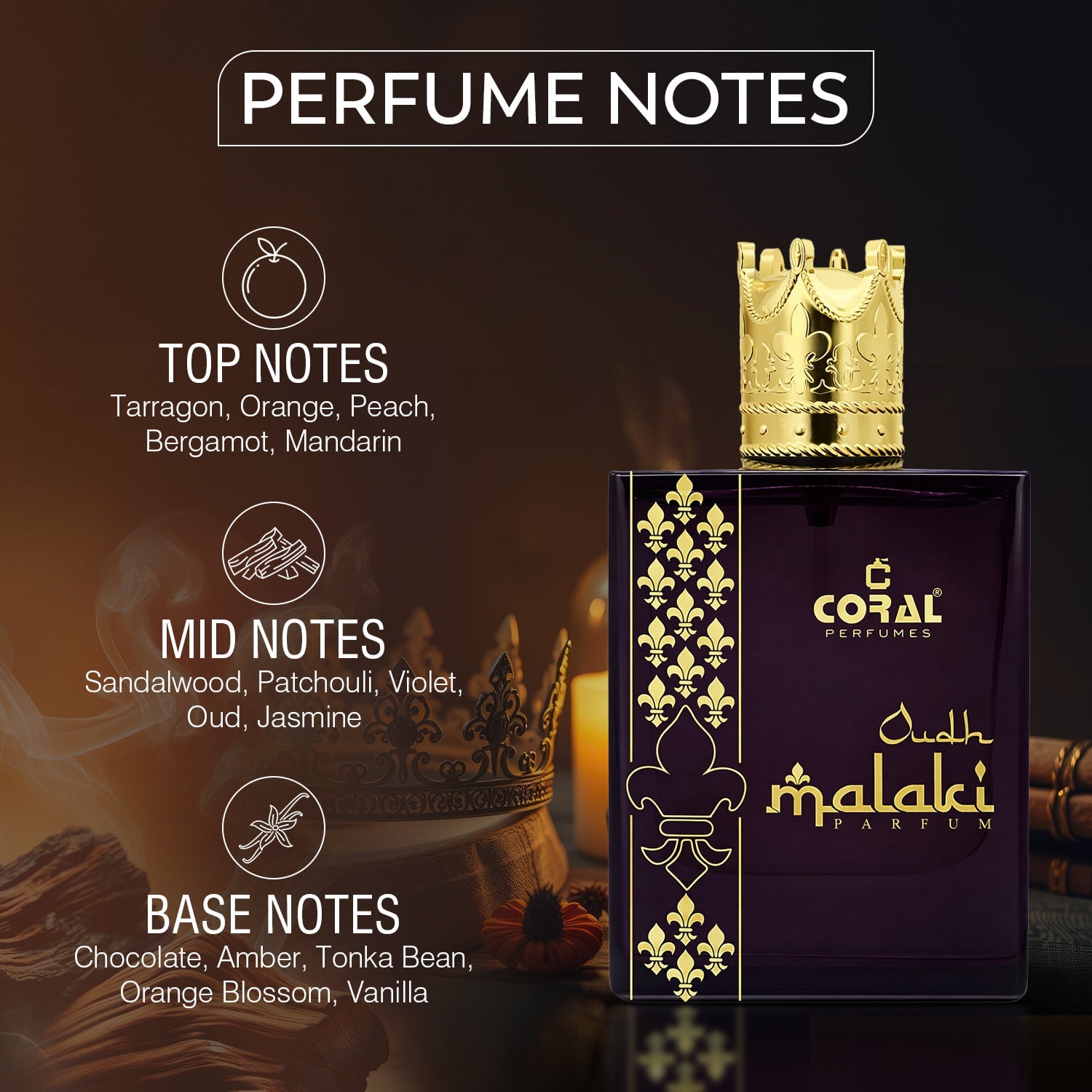 Coral Oudh Malaki Parfum for Unisex – 100ml