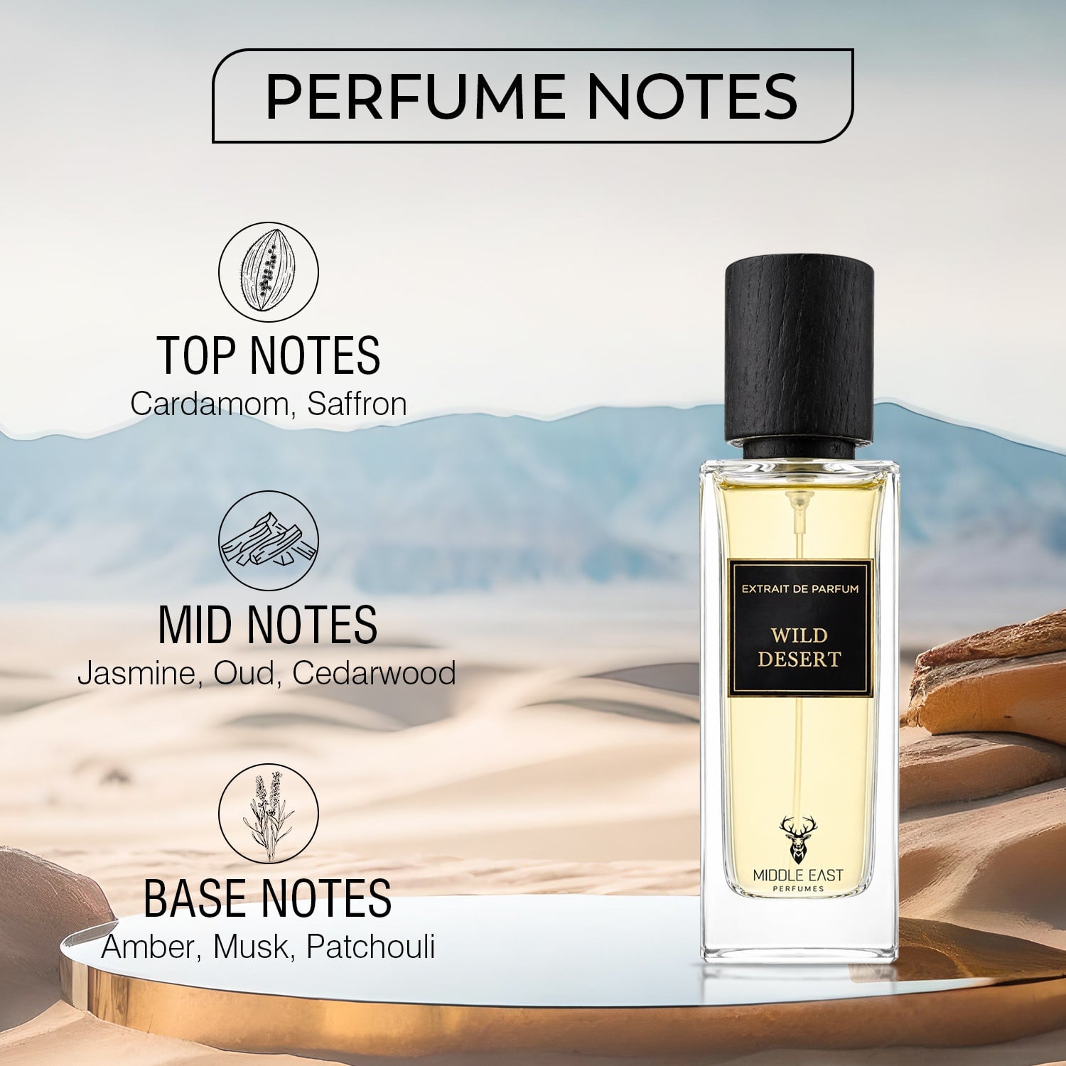 Middle East Wild Desert Extrait de Parfum for Men – 80 ml
