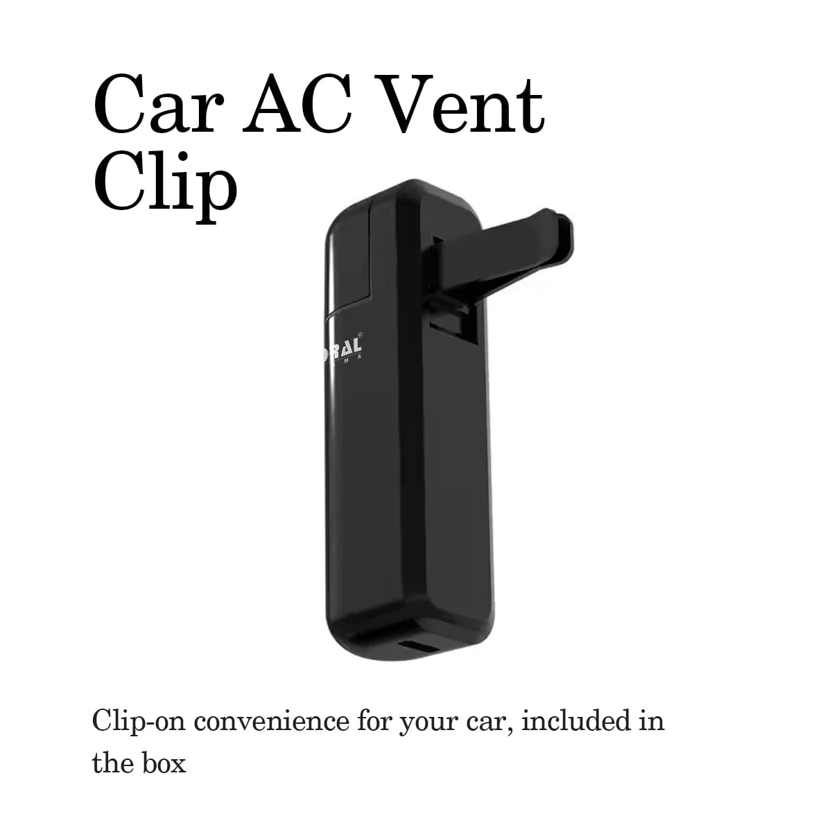 Mini Aroma Car Diffuser with 6 Scents - Black