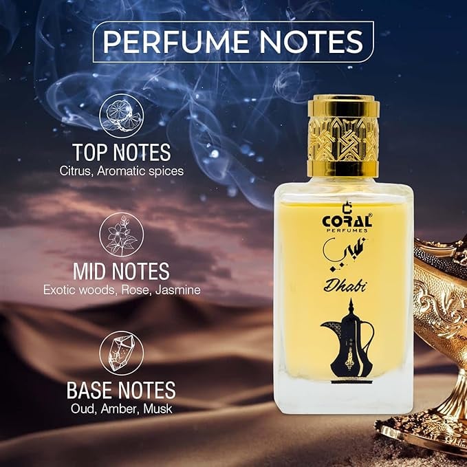 Coral Dhabi Eau de Parfum for Unisex – 100ml