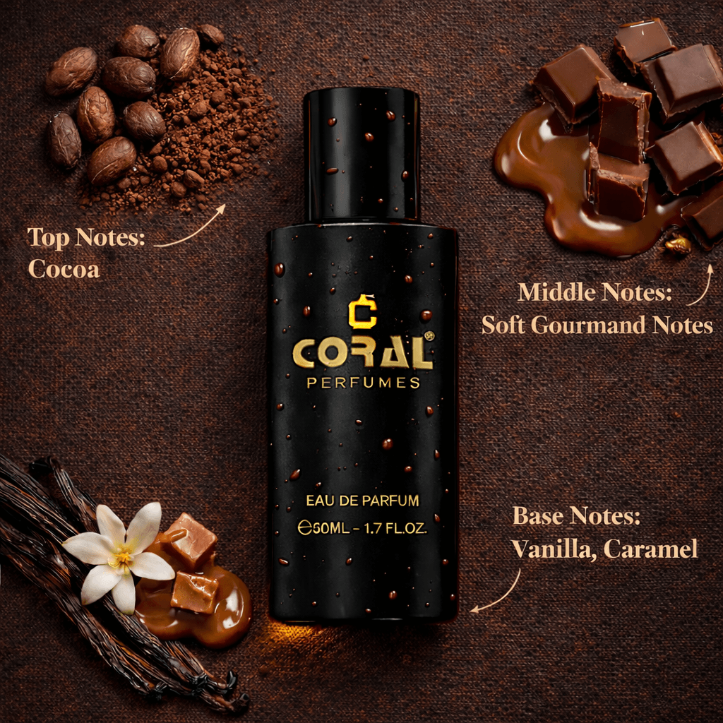 Chocolate Musk Perfume For Unisex – 50ml | Warm Sweet Cocoa & Vanilla Fragrance | Long-Lasting Gourmand Scent