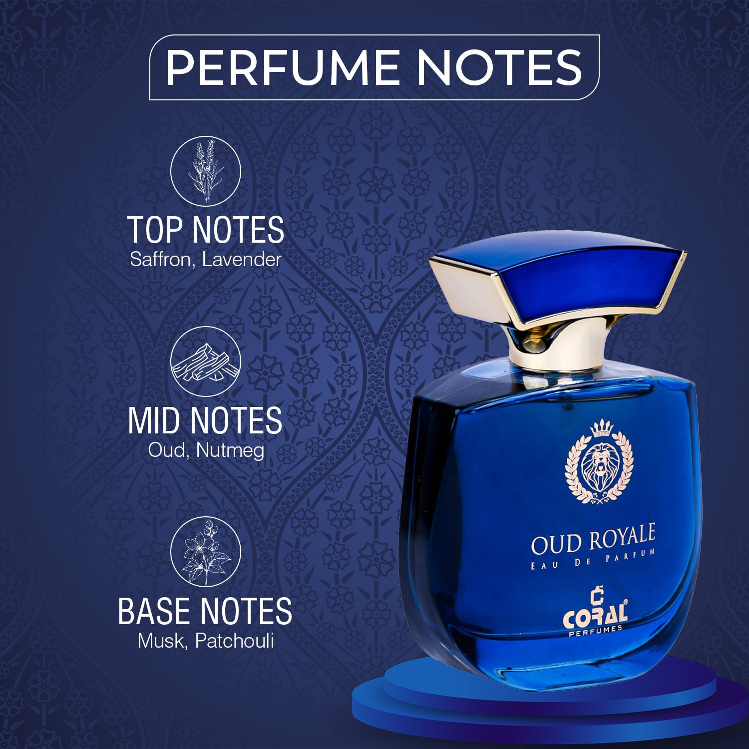 Coral Perfumes Unisex Oud Series Combo – Oud Royale, Oud Maestro, Oud Essence & Oud Elixir