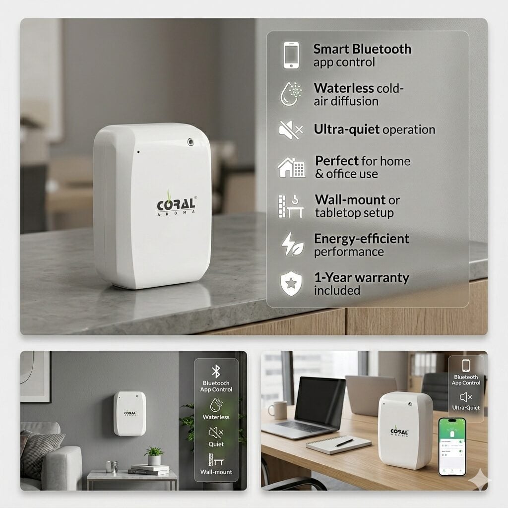 Coral Aerocharge 250 Aroma Diffuser Machine (White)